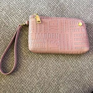 Nude/Plum Steve Madden clutch bag